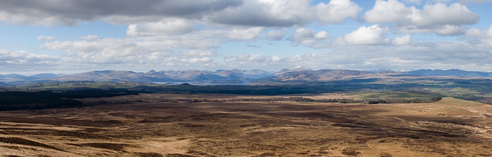 View over Stockie Muir to Loch Lomond